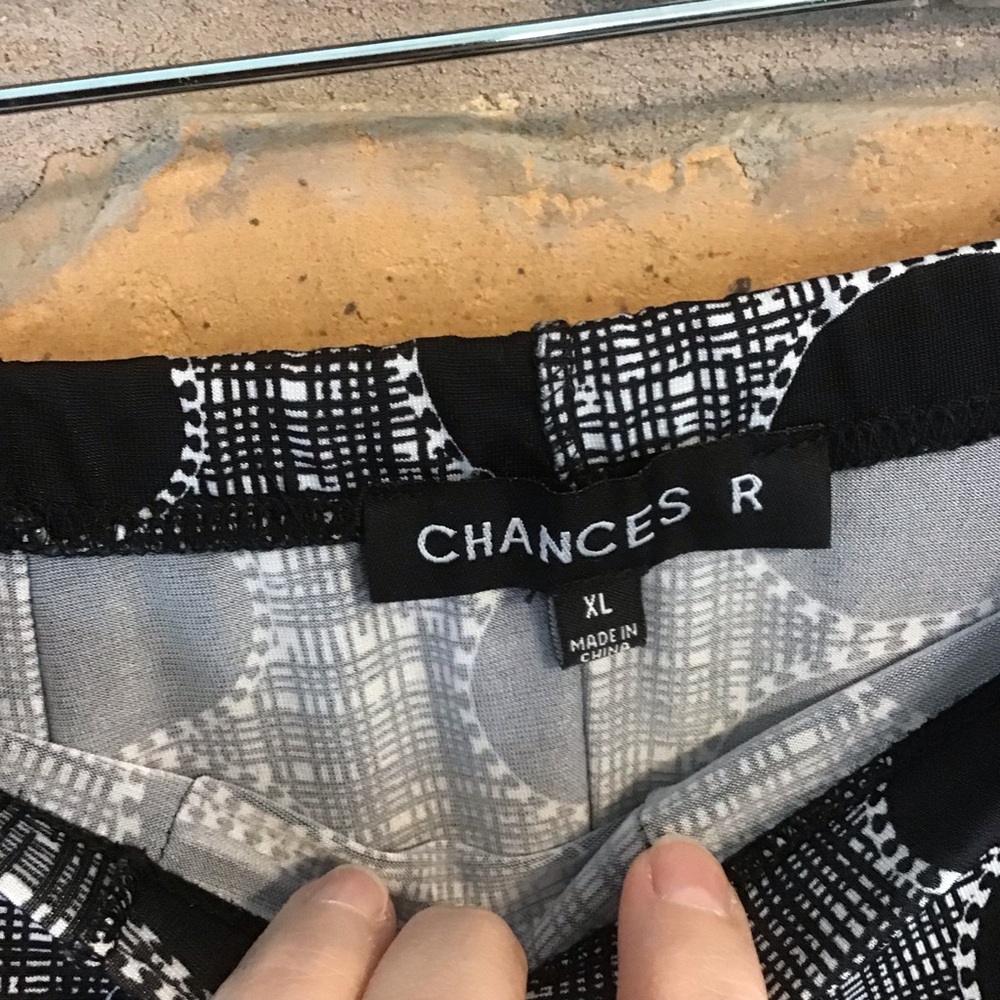 CHANCES R Women's Black & White Full Length A-Line Skirt XL - Picture 6 of 7
